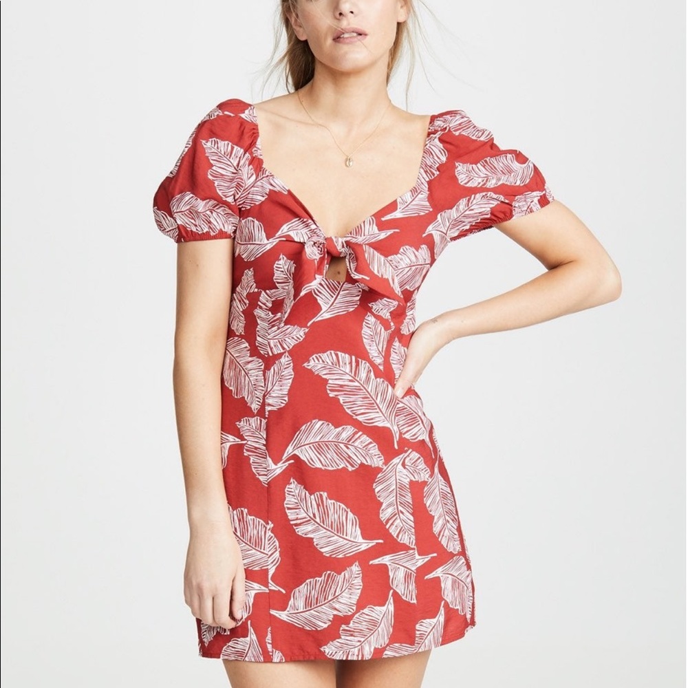 J.O.A. Red leaf dress medium 4/6